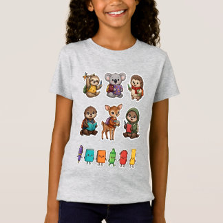 Camiseta Esquadrão Animal de Volta à Escola PNG | Crianças