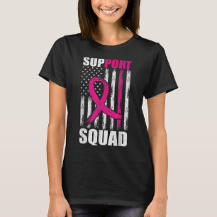 Camiseta Esquadrão apoio ao cancer de mama Para A Barra Ros