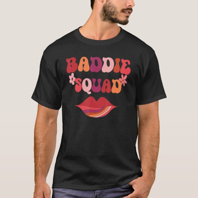 Camiseta Esquadrão Baddie Cute 70's Groovy for Hot Women an (Frente)