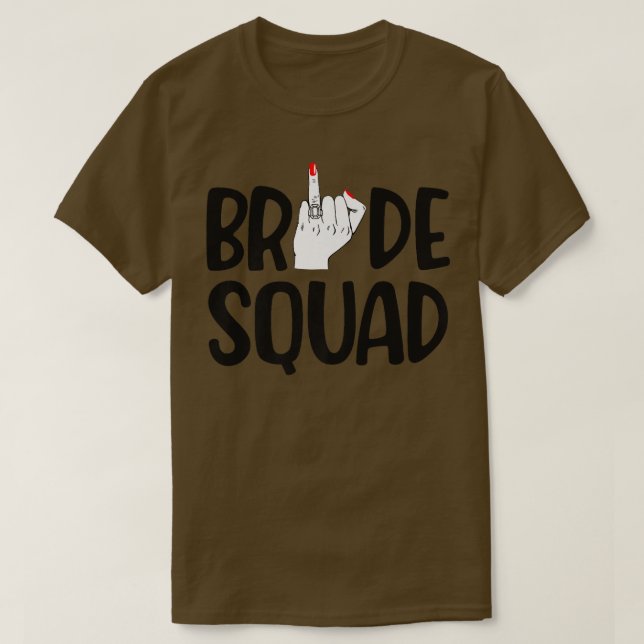 Camiseta Esquadrão Brilhante para Mulher Solteira Anel Dedo (Frente do Design)