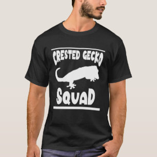 Camiseta Esquadrão Cresta Gecko Dizendo Répteis Lizard