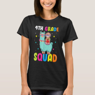 Camiseta Esquadrão da 4ª Série Llama Fofo Montando Bicho-Pr