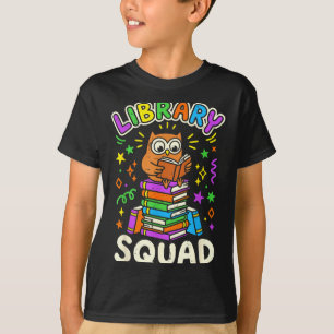 Camiseta Esquadrão da biblioteca de coruja engraçada amante