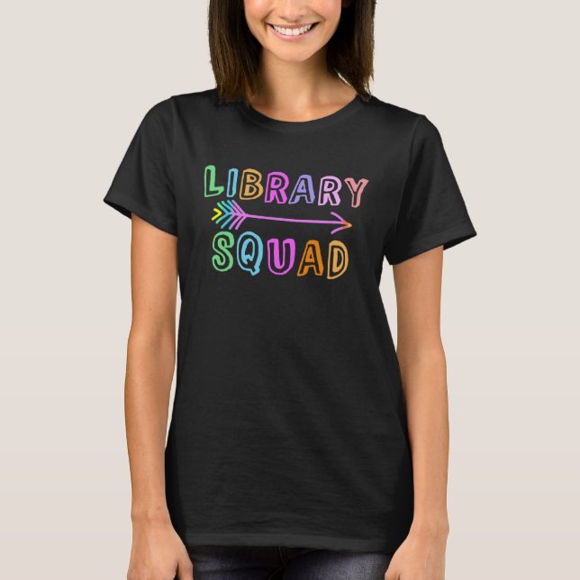 Camiseta ESQUADRÃO DA BIBLIOTECA Professor Infantil Volta à (Frente)
