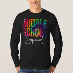 Camiseta Esquadrão Da Escola Secundária Tie Dye De Volta À