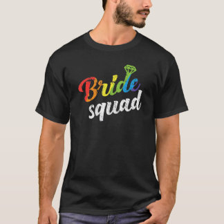 Camiseta Esquadrão da Noiva Chuveiro de Casamento Dama de H