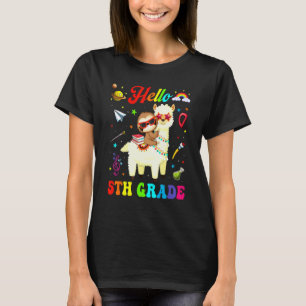 Camiseta Esquadrão da Quinta Série Crianças Lhama Preguiços