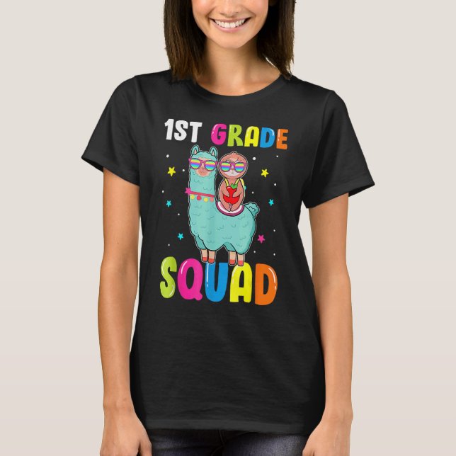 Camiseta Esquadrão De 1rua - Corte Llama Passando De Volta  (Frente)