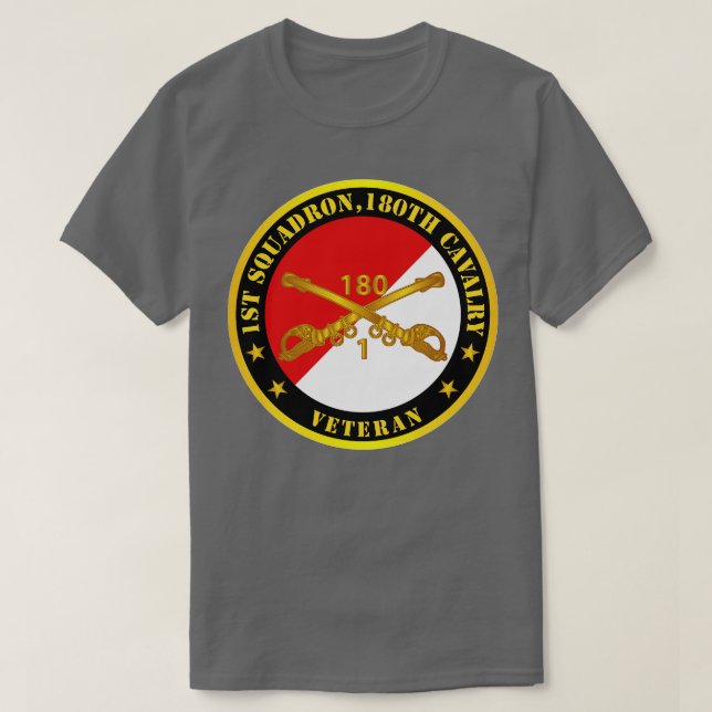Camiseta Esquadrão de 1ruas 180º Branca de Cavalaria Vermel (Frente do Design)