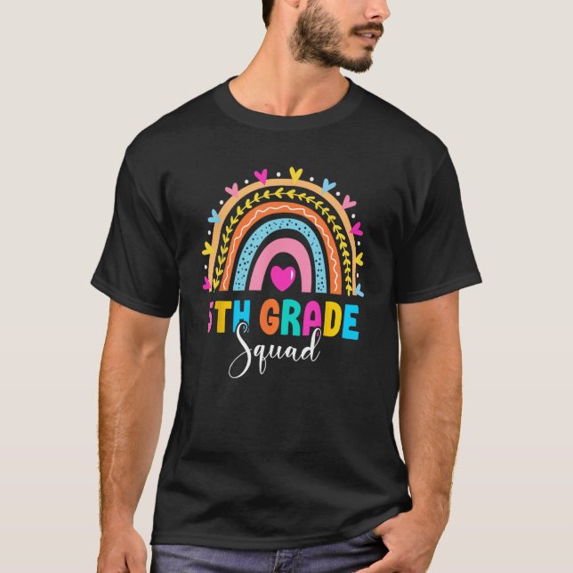 Camiseta Esquadrão De 5 Grau De Volta Para Professores De A (Frente)