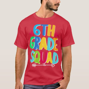 Camiseta Esquadrão De 6 Grau Cortado De Volta À Escola Para