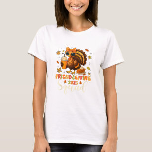 Camiseta Esquadrão de Ação de Graças de Amigos 2025 Outono 