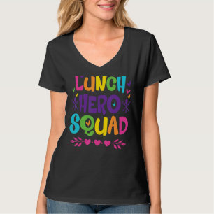 Camiseta Esquadrão De Almoço Da Escola E Almoço De Café Lad