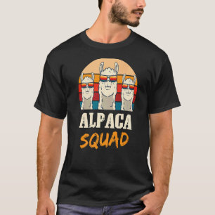 Camiseta Esquadrão de Alpaca Mamífero Camelídeo Alpaca Anim