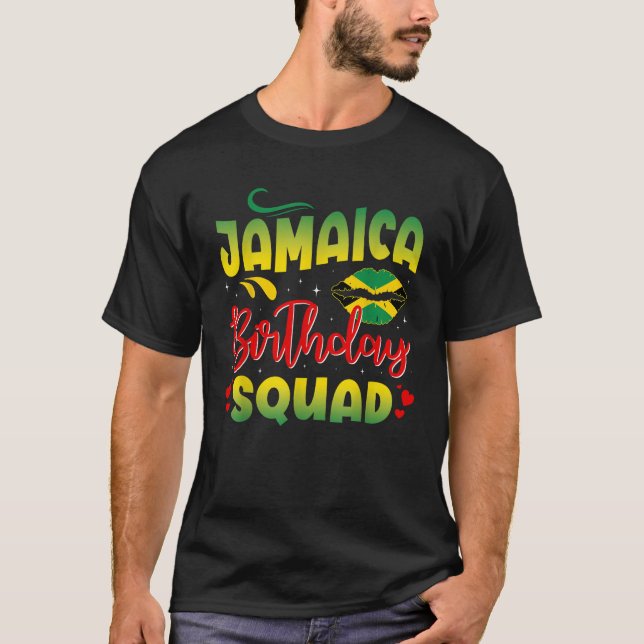Camiseta Esquadrão de Aniversário da Jamaica Viagem Diverti (Frente)