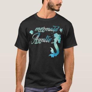 Camiseta Esquadrão De Aniversário Da Sereia Para A Tia-Fest