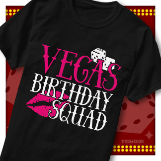 Camiseta Esquadrão de Aniversário de Vegas Viagem das Menin