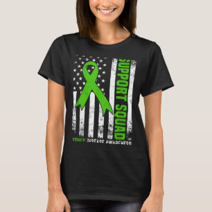 Camiseta Esquadrão de apoio à bandeira americana fita verde
