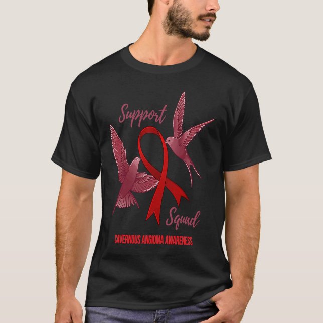 Camiseta Esquadrão de Apoio à Consciência da Angioma Cavern (Frente)