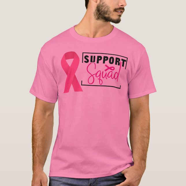Camiseta Esquadrão de Apoio à Consciência do Cancer da Mama (Frente)