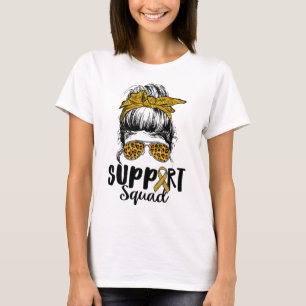 Camiseta Esquadrão De Apoio A Mulheres Leopardo Mensagem De