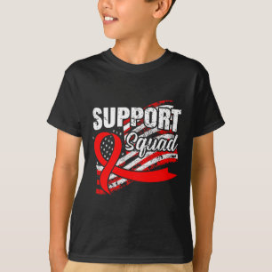 Camiseta Esquadrão de Apoio ao Câncer de Sangue Faixa da Ba