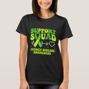 Camiseta Esquadrão de apoio ao guerreiro do rim laço verde