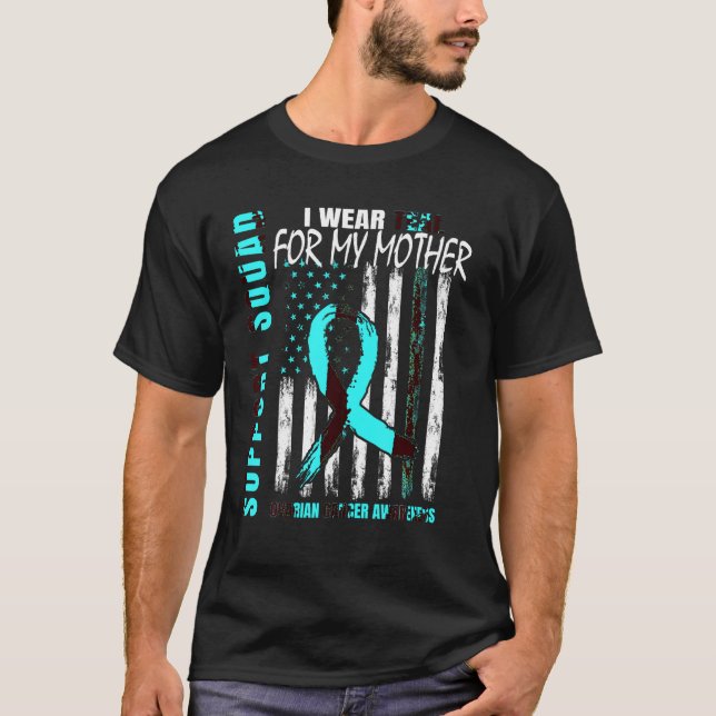 Camiseta Esquadrão De Apoio Eu Visto Teal Para Meu Cartaz D (Frente)