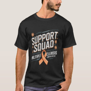 Camiseta Esquadrão de Apoio Fita Laranja Esclerose Múltipla