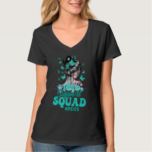 Camiseta Esquadrão de Apoio Laço Borboleta Azul Turquesa PC