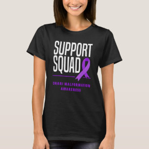 Camiseta Esquadrão de Apoio Laço Roxo Malformação de Chiari