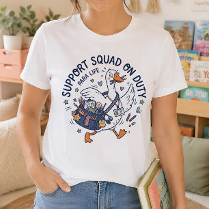 Camiseta Esquadrão de Apoio Paraprofissional Ganso Engraçad