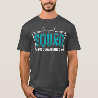 Camiseta Esquadrão de ApoioConscientização Fita Azul Mental