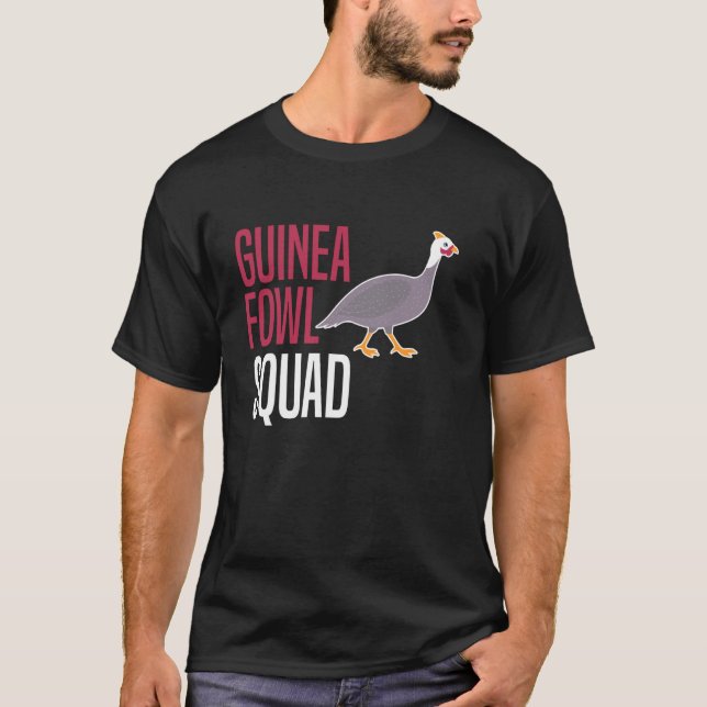 Camiseta Esquadrão de Aves de Galinha de Pintada (Frente)