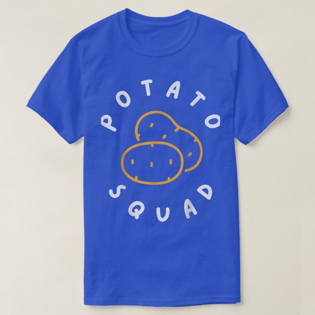 Camiseta Esquadrão de Batata para a Equipe Vegetariana de B (Frente do Design)