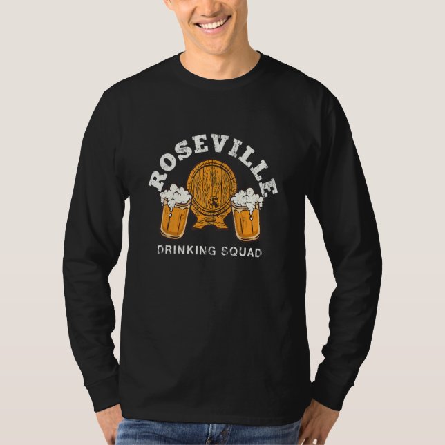 Camiseta Esquadrão de Bebedores de Roseville Minnesota Cerv (Frente)