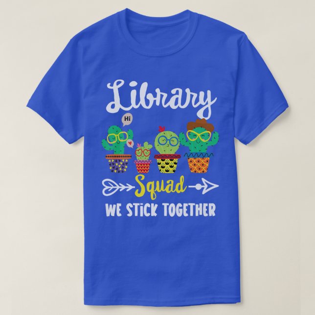 Camiseta Esquadrão de Biblioteca, Lente de Escola Engraçado (Frente do Design)