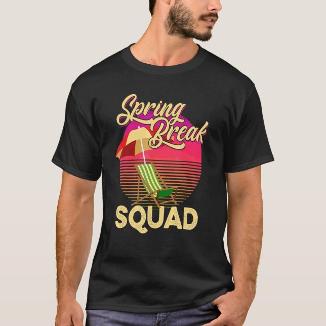 Camiseta Esquadrão de Break 2022 Retro Spring Break Beach S (Frente)