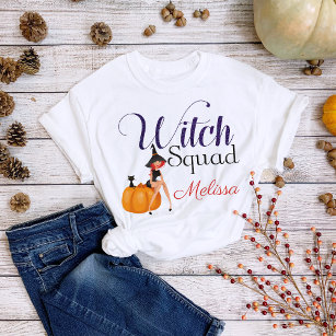 Camiseta Esquadrão de Bruxas Diversão Meninas Halloween