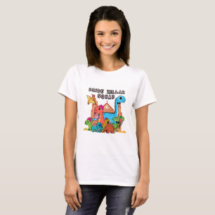 Camiseta Esquadrão de casamento da noiva do dinossauro Miki