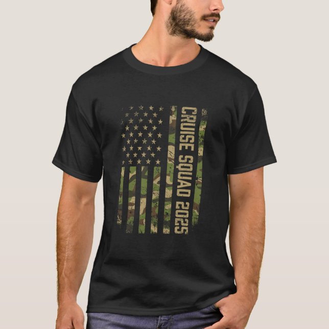 Camiseta Esquadrão de Cruzeiro Camo 2025 EUA Bandeira Ameri (Frente)