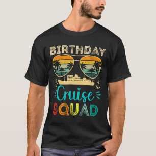 Camiseta Esquadrão de Cruzeiro de Aniversário Férias de Ani
