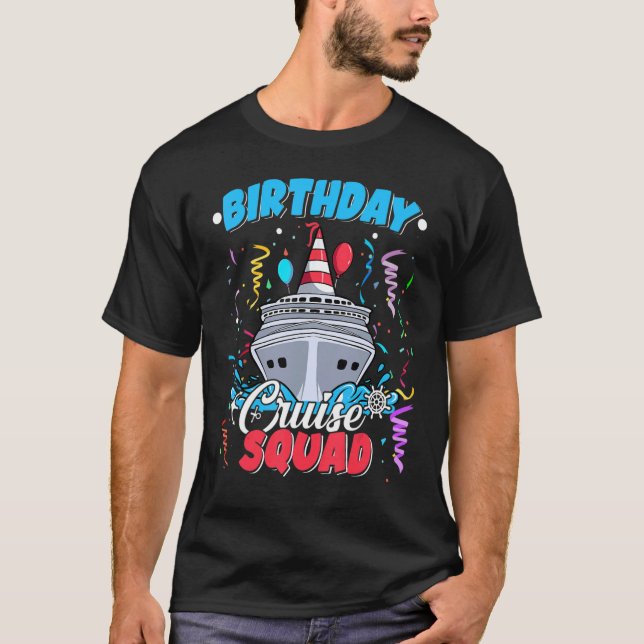 Camiseta Esquadrão De Cruzeiros De Aniversário Para Homens, (Frente)