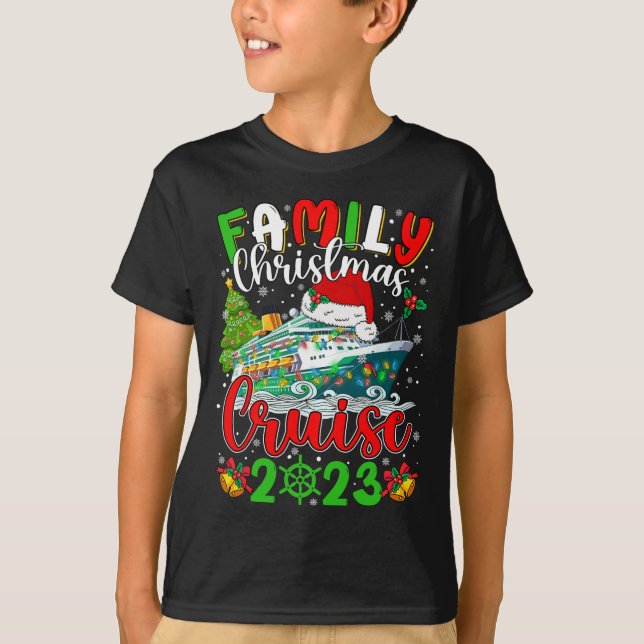 Camiseta Esquadrão de Cruzeiros de Natal da Família 2023 Xm (Frente)