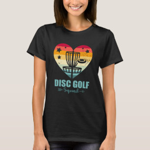 Camiseta Esquadrão de Disco Golf Coração Vintage Divertido