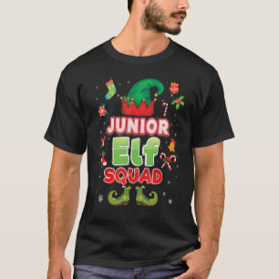 Camiseta Esquadrão de Elfo Júnior Chapéu de Natal do Papai