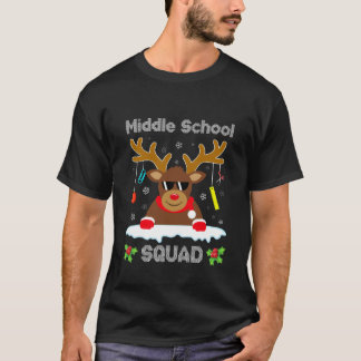 Camiseta Esquadrão de Ensino Médio Rena Divertido Professor