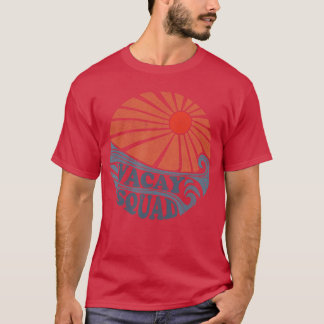 Camiseta Esquadrão de Férias Antigas Funny Retro 70s Praia