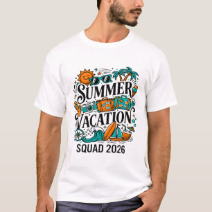 Camiseta Esquadrão de Férias de Verão 2026 Viagem à Praia