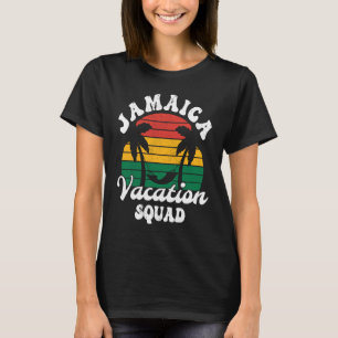 Camiseta Esquadrão de Férias Jamaica Retro Angustiado Carib